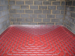 Underfloor heating installation